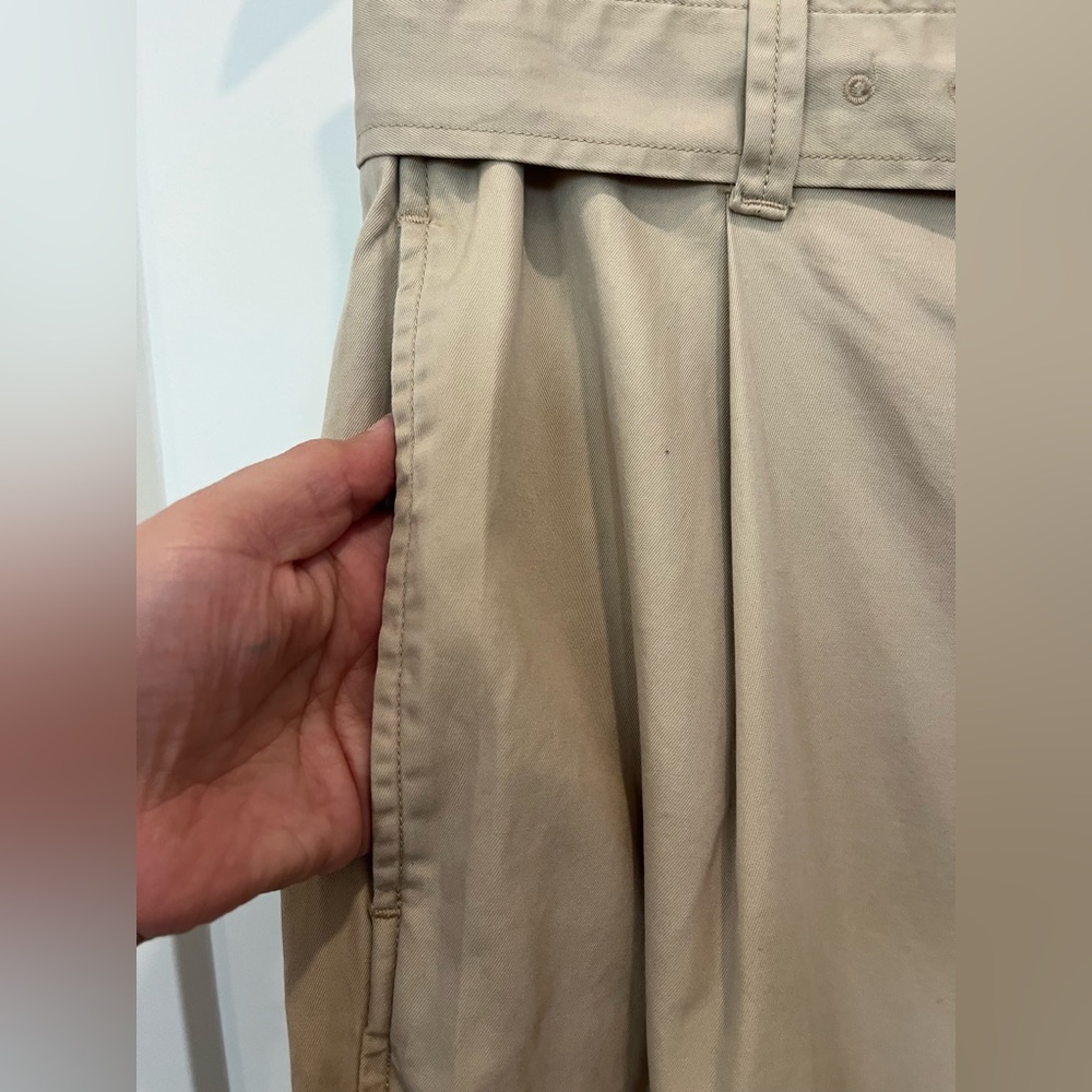 POLO RALPH LAUREN tan/beige Belted Twill Featherweight Safari Western pants sz 8 - Picture 7 of 15
